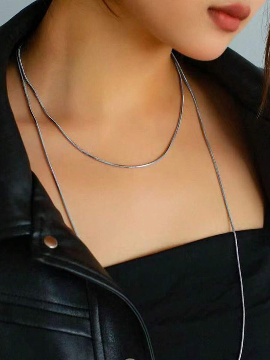 1條不鏽鋼時尚長款毛衣項鍊