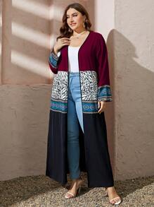 Al Najma Trang phục Ả Rập cộng với kích thước Tương phản ràng buộc Sọc ca rô Khiêm tốn - Nhiều màu - Xem 6