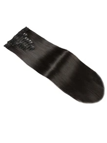 12 件/套 长直发接发 高温 22 英寸 合成假发夹 女士合成接发 #4 - 棕色 - 查看 4