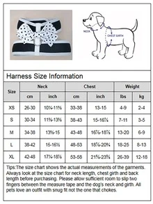 1入組波點圖案蝴蝶結裝飾寵物背帶和1条皮带適用於狗狗和貓適用於戶外 - 黑與白 - 查看 7