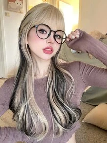 alicegarden Tóc giả xoăn dài màu gradient mặc hàng ngày có móc tai - Nhiều màu - Xem 4