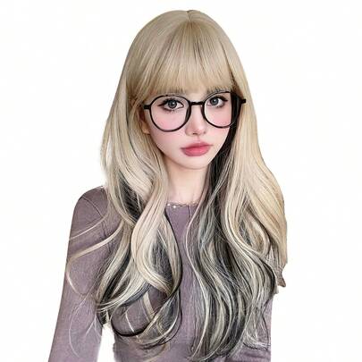 alicegarden 日常配戴漸層長捲髮假髮帶耳鉤