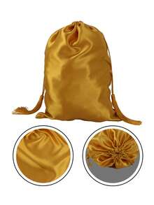 1入組緞面假髮包 - 銅色 - 查看 8