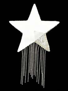 1pair Star Pattern Rhinestone Nipple Cover, For Rave