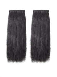 2 chiếc Topper tóc tổng hợp ngắn thẳng - màu đen - Xem 1