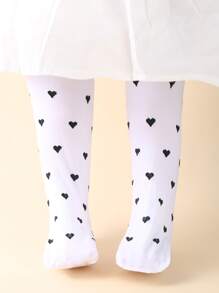 3雙女嬰心形圖案舞蹈襪 - 彩色 - 查看 3