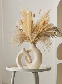 Juego de jarrones de cerámica de arte abstracto, albaricoque, decoración del hogar, jarrón de flores, centro de mesa, decoración de mesa, decoración de habitación, jarrón de vidrio - Albaricoque - Ver 3