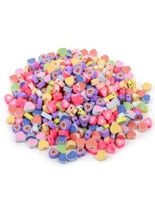 30入組愛心設計DIY珠子 - 淺灰色 - 查看 3