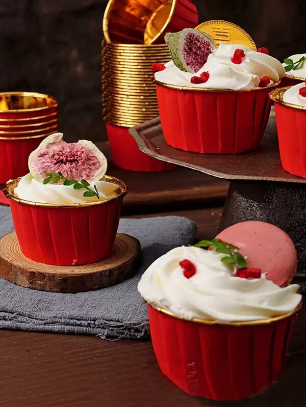 50pcs Two Tone Cupcake Paper Cup SHEIN USA 50pcs-two-tone-cupcake-paper-cup-shein-usa