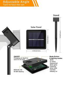 1 pieza Luz de tira cobre solar - Amarillo - Ver 3