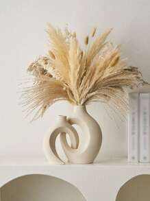 Juego de jarrones de cerámica de arte abstracto, albaricoque, decoración del hogar, jarrón de flores, centro de mesa, decoración de mesa, decoración de habitación, jarrón de vidrio - Albaricoque - Ver 5