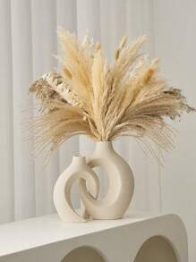 Juego de jarrones de cerámica de arte abstracto, albaricoque, decoración del hogar, jarrón de flores, centro de mesa, decoración de mesa, decoración de habitación, jarrón de vidrio - Albaricoque - Ver 6