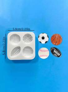 1 Bóng Đá Bóng Đá Bóng Rổ Bóng Chày Bóng Bầu Dục Khuôn Silicon Bộ Cho DIY Fondant Làm Kẹo Khuôn Sô Cô La Món Tráng Miệng Đá viên Kẹo Cao Su Đất Sét Xà Phòng Bánh Quy Thạch Cao Nhựa Bánh Cupcake Topper Khuôn Trang Trí Bánh - trắng - Xem 6