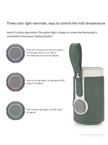 Baby Intelligent Adjustable Heating Milk Bottle Sleeve - Green - View 6