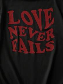 Men Slogan Graphic Tee - Black - View 3