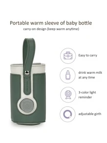 Baby Intelligent Adjustable Heating Milk Bottle Sleeve - Green - View 7