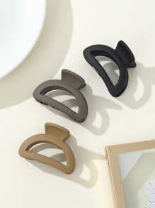 3 chiếc kẹp tóc hình bán nguyệt màu trơn mờ dành cho nữ, dùng hàng ngày, kẹp tóc kiểu càng cua, kẹp tóc hàm, kẹp tóc cài đầu, kẹp tóc giữ tóc, đồ dùng học tập, phụ kiện tóc mùa thu đông cho nữ sinh viên, phụ kiện đi nghỉ mát, phụ kiện mùa hè đi biển. - Nhiều màu - Xem 2