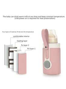 嬰兒杯暖奶包,可調節三檔溫度,車載式便攜暖保杯蓋