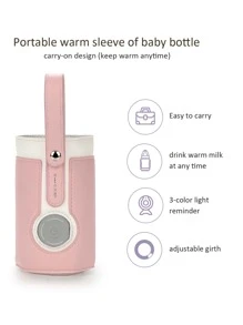 嬰兒杯暖奶包,可調節三檔溫度,車載式便攜暖保杯蓋