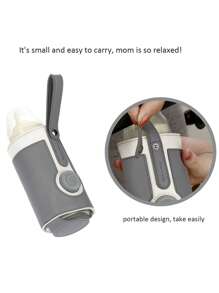 嬰兒奶瓶保溫袋,具有3檔溫度調節模式,車載便攜和保溫杯套 - 深灰色 - 查看 4