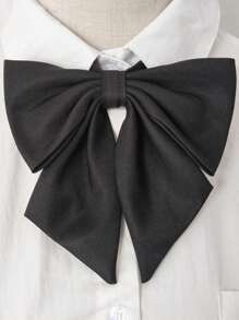 1 件日式领带和蝴蝶结领水手上衣女士配饰女士情人节 - 黑色 - 查看 1