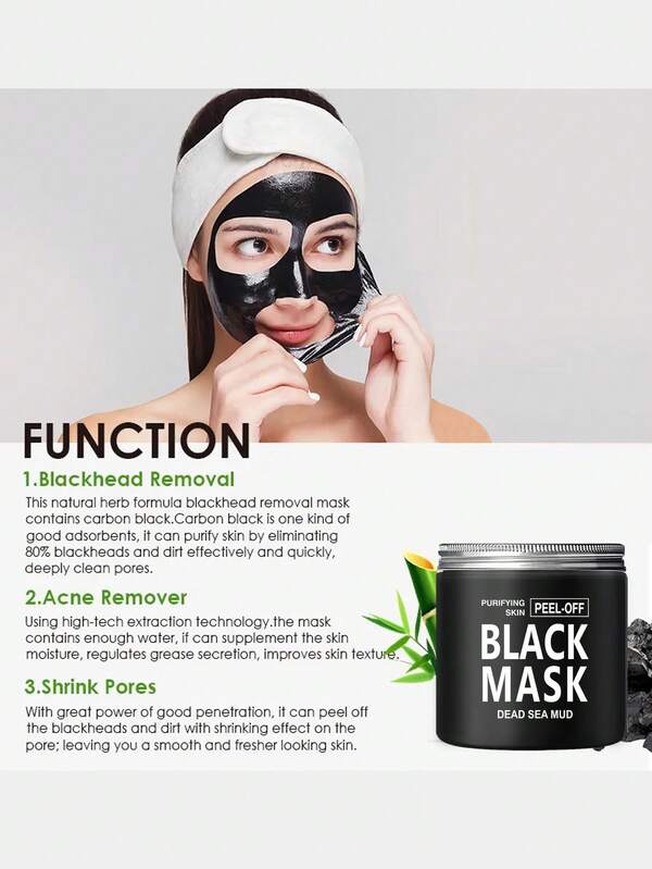 Dead Sea Mud PeelOff Facial Mask 200g, Deep Cleansing Face Mask With