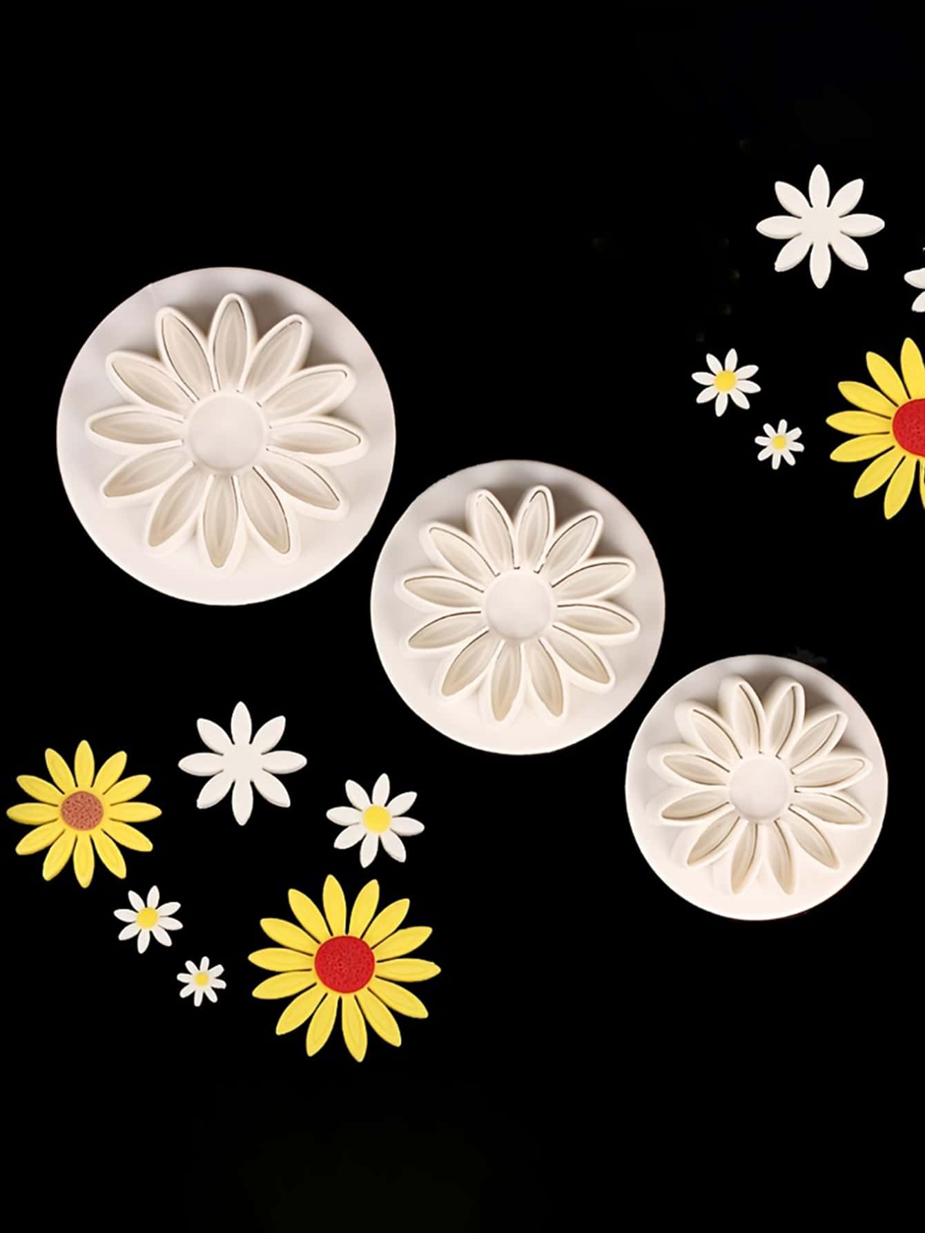 3 piezas Molde de hornear con margarita