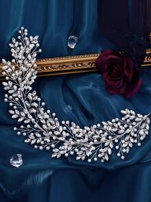 Trang trí Rhinestone Mũ cô dâu - Bạc - Xem 6