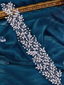 Trang trí Rhinestone Mũ cô dâu - Bạc - Xem 7