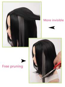 Long Straight Synthetic Hair Extension - Gold - View 7