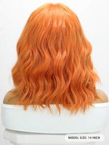 Peluca sintética corto rizado con tupe - Dorado - Ver 2