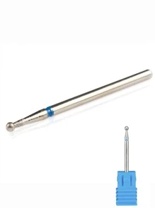 水钻指甲钻头，1 件 3/32 英寸电动指甲钻头，用于去除丙烯酸指甲胶，家庭沙龙使用，美甲用品，美甲工具，美甲工具，返校，指甲，按压指甲的美甲工具 - 銀色 - 查看 2