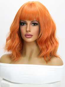 Peluca sintética corto rizado con tupe - Dorado - Ver 4