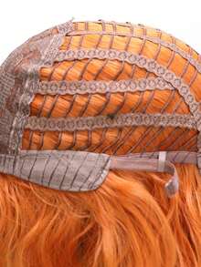 Peluca sintética corto rizado con tupe - Dorado - Ver 6