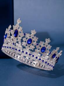 Rhinestone trang trí Headband - Màu xanh lam - Xem 2