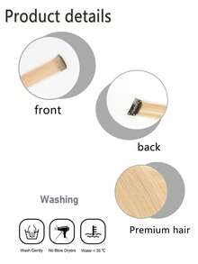 Long Straight Synthetic Hair Extension - Gold - View 3