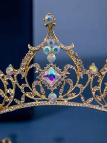 1入組女士水鑽裝飾奢華新娘頭帶適用於婚禮派對