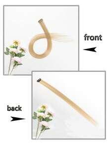 Long Straight Synthetic Hair Extension - Gold - View 5