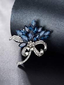 Boutonniere con diamante de imitación con diseño de flor - Multicolor - Ver 2