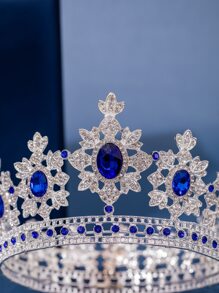 Rhinestone trang trí Headband - Màu xanh lam - Xem 5