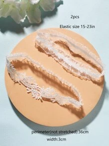 2 Miếng NỮ Trang trí Hoa Thanh lịch Thắt lưng cô dâu , Cho đám cưới Buổi tiệc Dễ thương - trắng - Xem 4