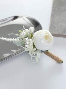 1 Hoa Unisex Trang Trí Boutonniere Thanh Lịch, Dành Cho Tiệc Cưới - Nhiều màu - Xem 2