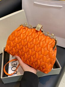 Women's Fashion Pattern Tote Handbag For Daily Use - Orange - View 1