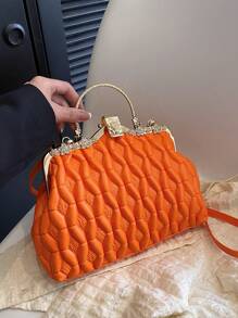 Women's Fashion Pattern Tote Handbag For Daily Use - Orange - View 6