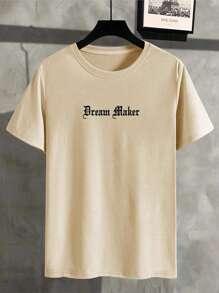 Manfinity EMRG Men Slogan Graphic Tee - Khaki - View 2