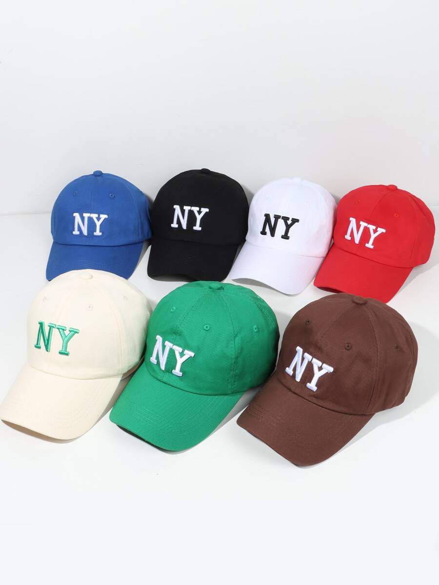 字母刺繡棒球帽 - 咖啡棕 - 查看 1