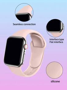 3條男女款黑白粉色矽膠運動智能錶帶，兼容Apple Watch錶帶38mm40mm41mm42mm44mm45mm49mm，兼容Apple Watch系列SE/8/7/6/5/4/3/2/1 - 彩色 - 查看 4