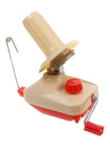 DUWEN 1pc Manual Yarn Winder, Simple Plastic Sewing Yarn Winder Tool For Home - Beige - View 2