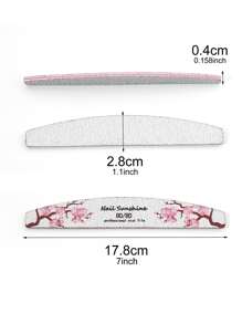 NailShine 10 piezas Limas de uñas con patrón de flor, grano 80/80 - Multicolor - Ver 5