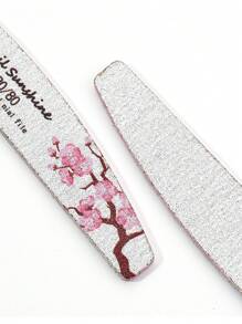 NailShine 10 piezas Limas de uñas con patrón de flor, grano 80/80 - Multicolor - Ver 6